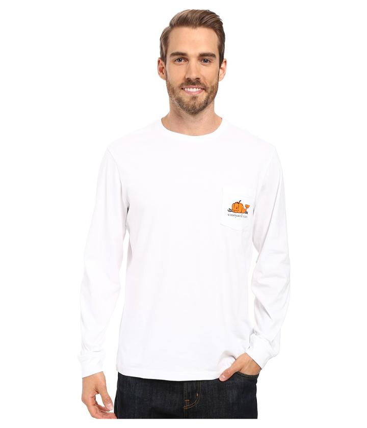 Vineyard Vines - Long Sleeve Pumpkin Whale Pocket T-shirt