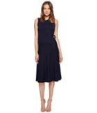 Yigal Azrouel - Wrap Front Pleated Skirt Dress