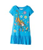 Moschino Kids - Short Sleeve Monkey Graphic Drop Waist Dress