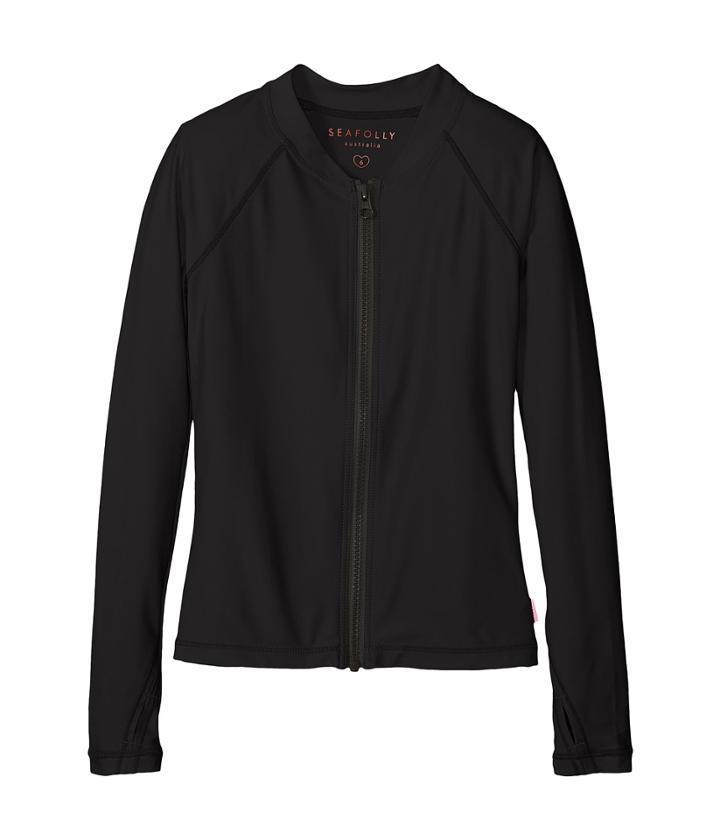 Seafolly Kids - Summer Essentials Long Sleeve Zip Front Rashie