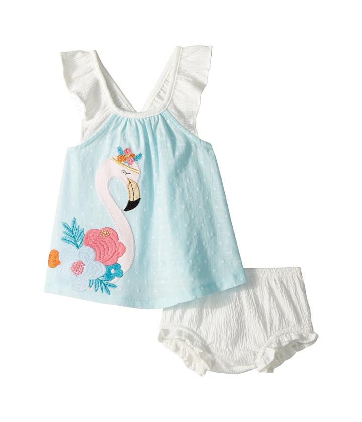 Mud Pie - Flamingo Dress And Bloomer Two-piece Set