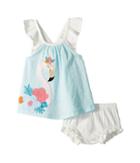 Mud Pie - Flamingo Dress And Bloomer Two-piece Set