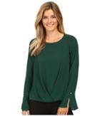 Vince Camuto - Flutter-cuff Fold-over Blouse