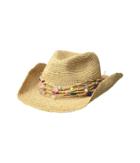 Hat Attack - Raffia Crochet Cowgirl W/ Multi Stone Trim