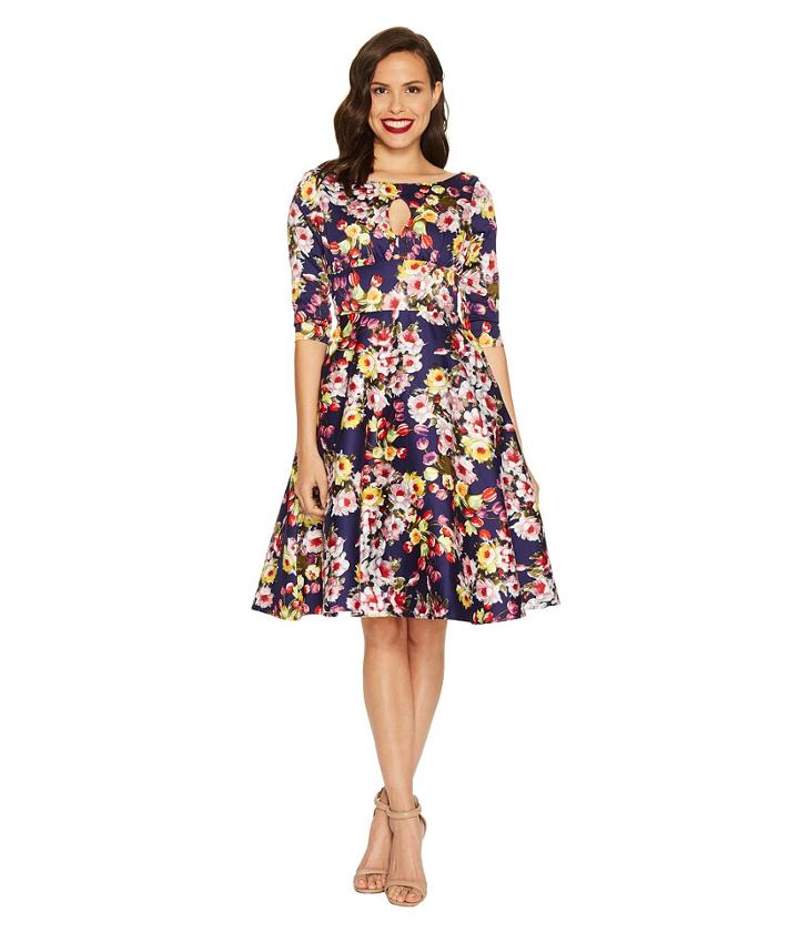 Unique Vintage - Keyhole Bouvier Swing Dress