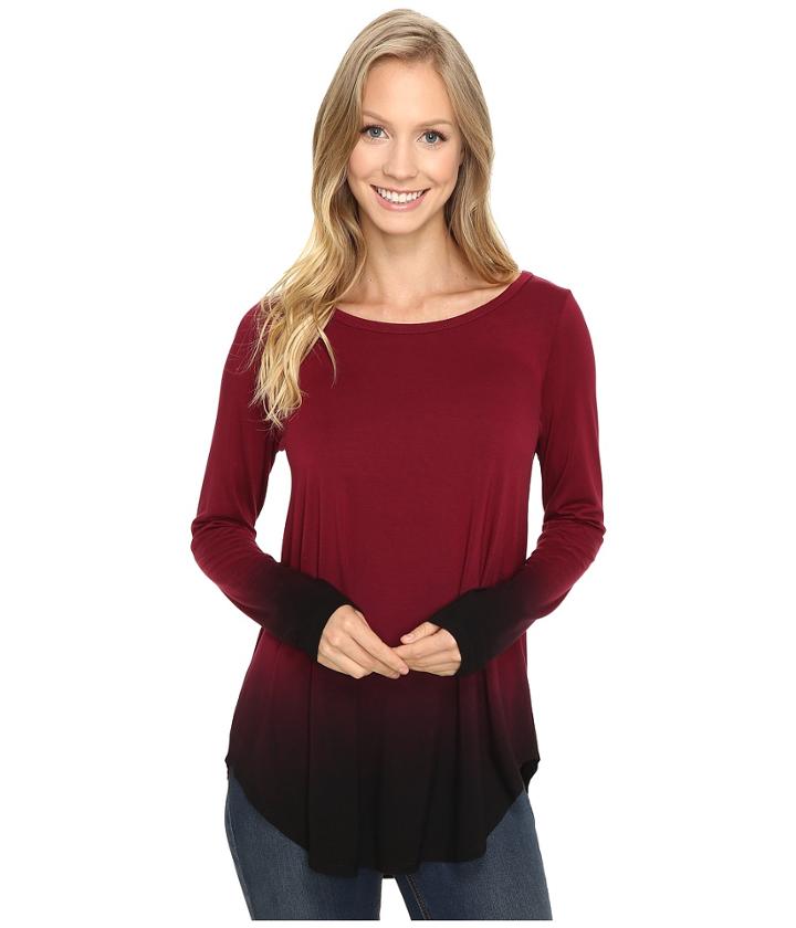 Karen Kane - Long Sleeve Ombre Dye Tee