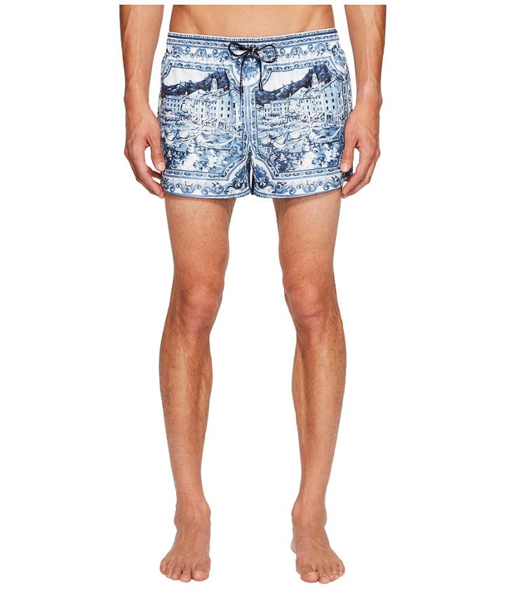 Dolce &amp; Gabbana - Portofino Canvas Short Boxer Swimsuit