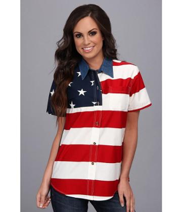 Roper S/s Stars And Stripes Pieced Flag