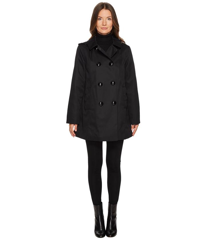 Kate Spade New York - Rain Double-breasted Hooded Jacket