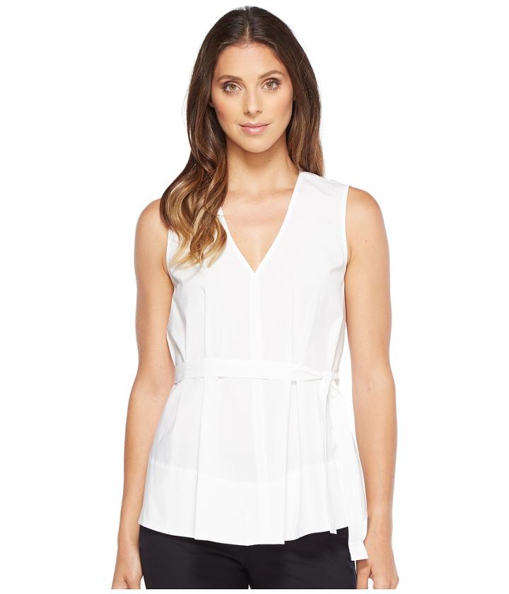 Ellen Tracy - Belted Poplin Shell