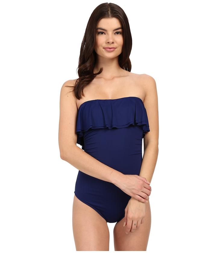 La Blanca - Core Solid Ruffle Bandeau One Piece