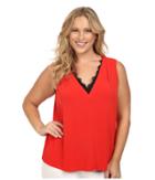 Calvin Klein Plus - Plus Size Sleeveless Top W/ Lace Trim
