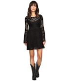 Stetson - Black Lace Knee Length Dress