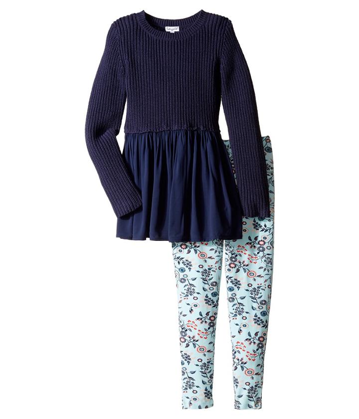 Splendid Littles - Sweater Top And All Over Print Leggings
