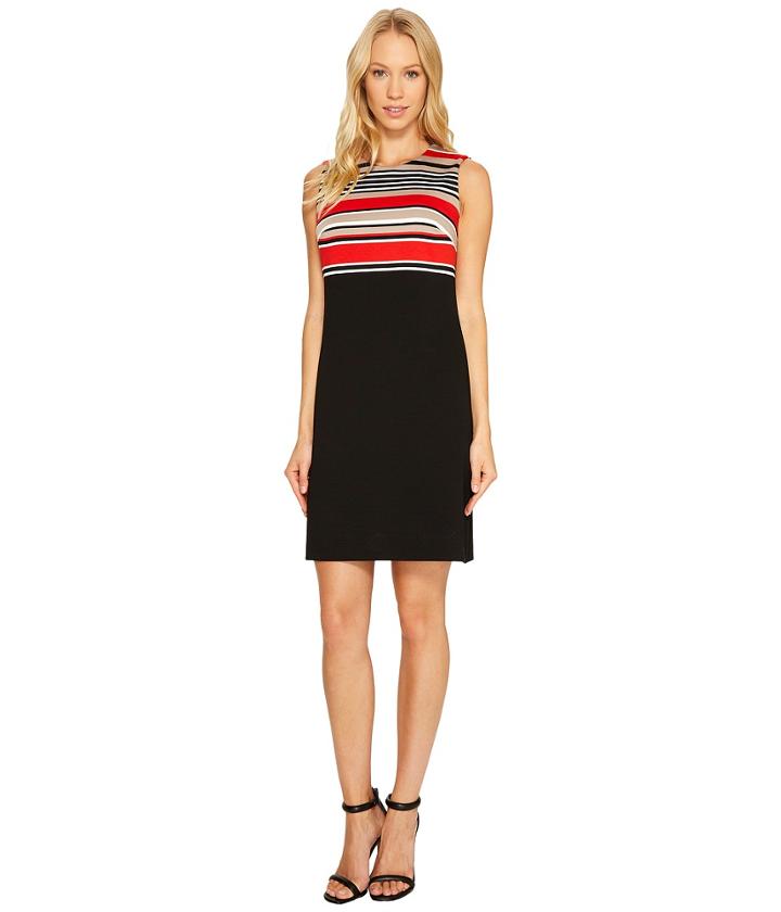 Calvin Klein - Stripe Bodice Sheath Dress