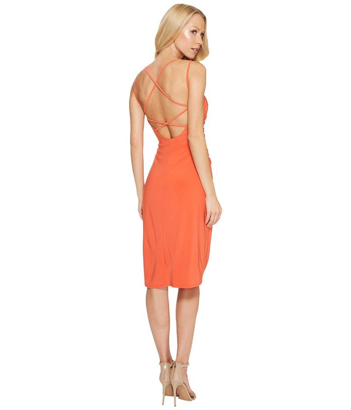Laundry By Shelli Segal - Crisscross Back Spaghetti Strap Cocktail Dress