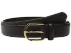 Lauren Ralph Lauren - 1 1/4 Sidebar Buckle On Patent Crosshatch Strap