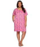 Extra Fresh By Fresh Produce - Plus Size Sunset Sky Allure T-shirt Dress