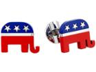 Cufflinks Inc. - Stainless Steel Republican Elephant Cufflinks