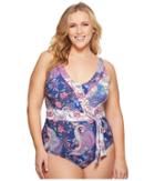 La Blanca - Plus Size Scarf Gypsy Surplice Over The Shoulder Mio
