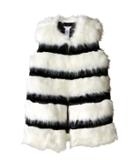 Little Marc Jacobs - Faux Fur Sleeveless And Striped Gilet