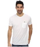 Lacoste Jersey Super Fine Pima Short Sleeve Crew Neck Tee Shirt With Pocket