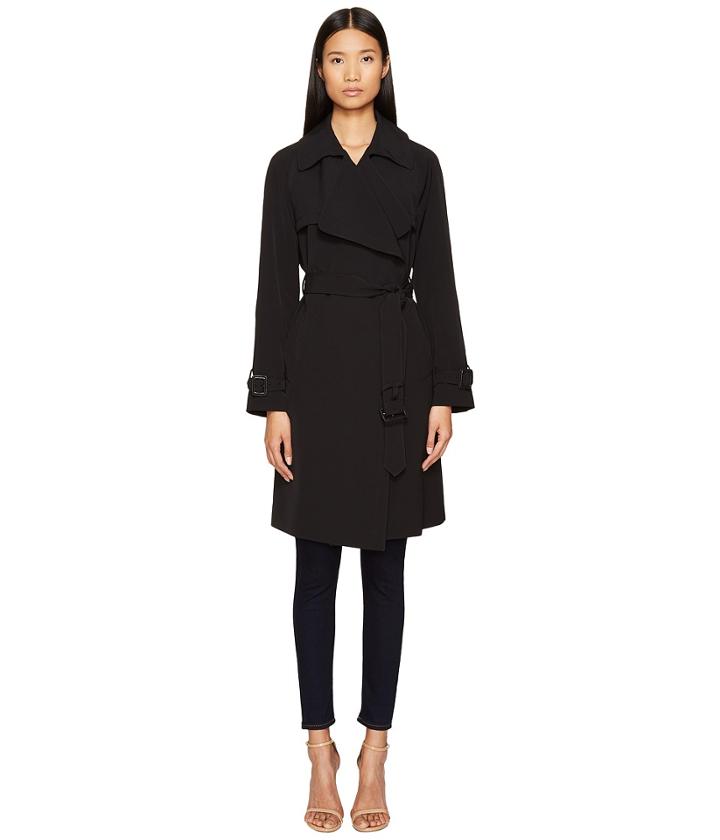Diane Von Furstenberg - Anouk Wide Notched Collar Trench Coat W/ Waist Belt