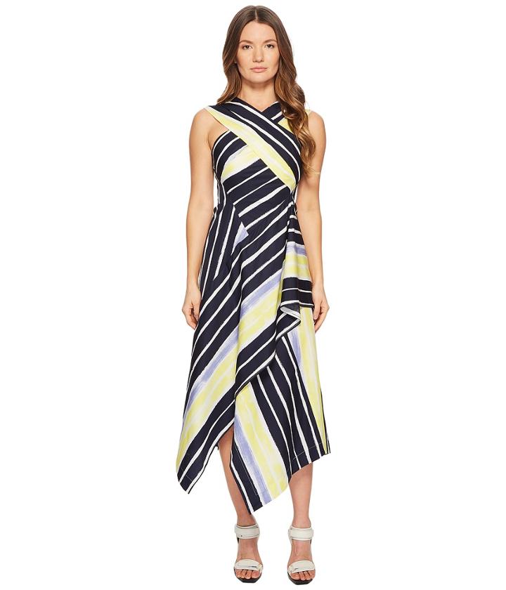 Sportmax - Cles Striped Wrapped Sleeveless Dress