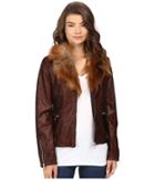 Scully - Elise Faux Leather And Fur Jacket