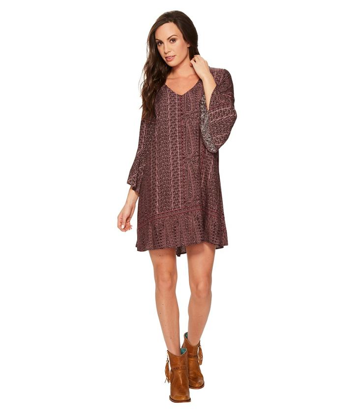 Roper - 1383 Grape Vine Print Rayon Dress