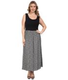 Calvin Klein Plus - Plus Size Maxi Dress W/ Jaquard Bottom