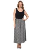 Calvin Klein Plus - Plus Size Maxi Dress W/ Jaquard Bottom