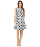 Donna Morgan - Sleeveless Jacquard Fit And Flare With Pockets