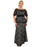 Kiyonna - Astoria Lace Peplum Gown