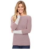 Mod-o-doc - Mini Stripe Long Sleeve Tee W/ Heather Contrast