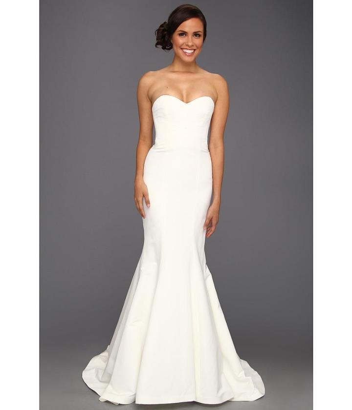 Nicole Miller Dakota Silk Faille Strapless Gown