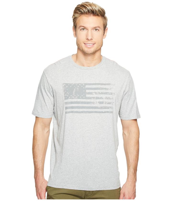 True Grit - American Flag Vintage Screen Print Short Sleeve Tee Combed Cotton