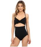 Michael Kors - Drapey Jersey Strappy Cross Back Tie Front Maillot