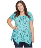Extra Fresh By Fresh Produce - Plus Size Floral Vines Vintage Drape Tee