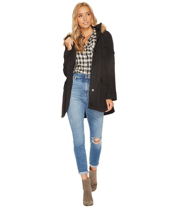 Jack By Bb Dakota - Medici Microfiber Fur Trimmed Coat