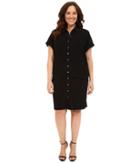 Calvin Klein Plus - Plus Size Double Layer Dress W/ Woven