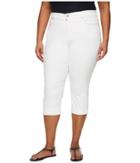 Nydj Plus Size - Plus Size Marilyn Crop Cuff In Optic White