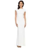 Badgley Mischka - Cap Sleeve Cowl Back Gown