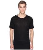 The Kooples - Sport Linen T-shirt With Shoulder Zip