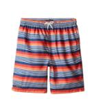 Toobydoo - Multi Stripe Orange/red/navy/white Stripe Swim Shorts