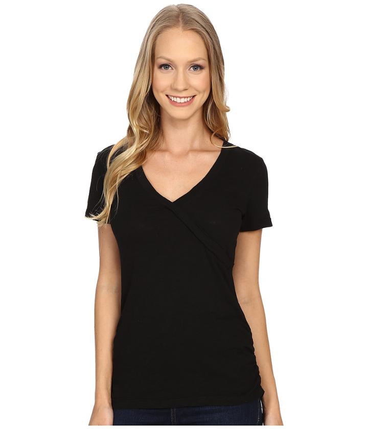Mod-o-doc - Slub Jersey Side Shirred V-neck Tee