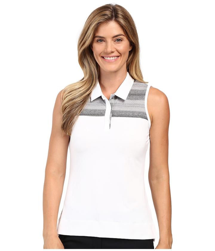 Adidas Golf - Melange Stripe Sleeveless Polo