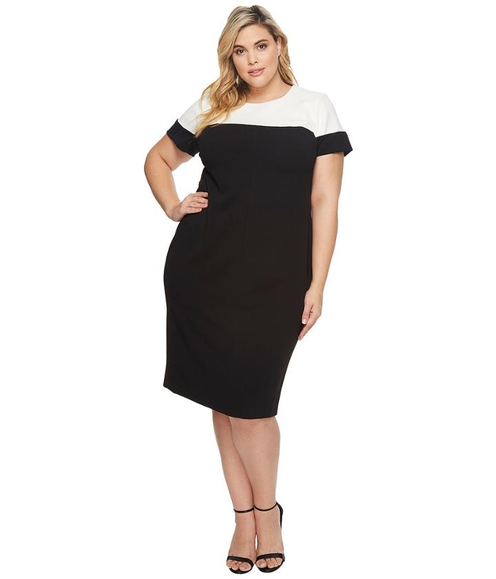 Adrianna Papell - Plus Size Stretch Crepe Sheath