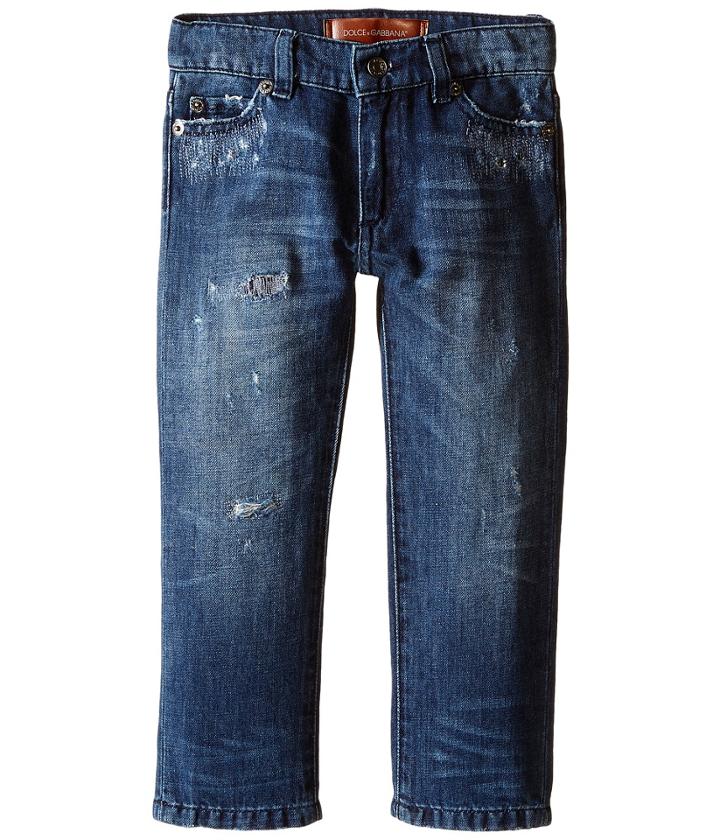 Dolce &amp; Gabbana - Relaxed Distressed Denim In Medium Blue
