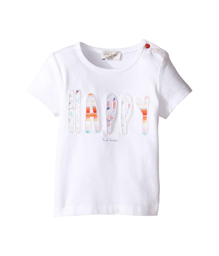 Paul Smith Junior - Short Sleeve White Happy Tee